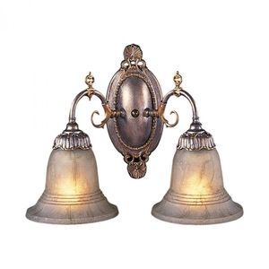 Elk Lighting 082-AS-SQ ELISSA 2-LIGHT WALL SCONCE IN SANDY QUARTZ Wall Sconce